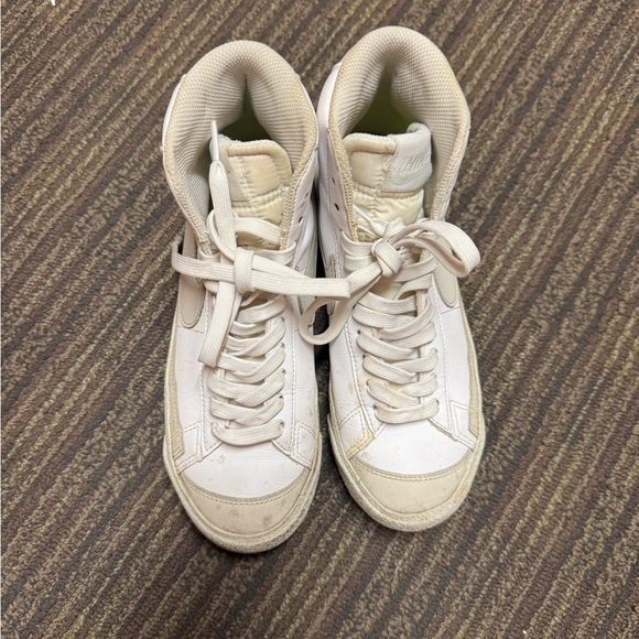 Nike Other - Gray and White High-Top Nike Blazer Sneakers